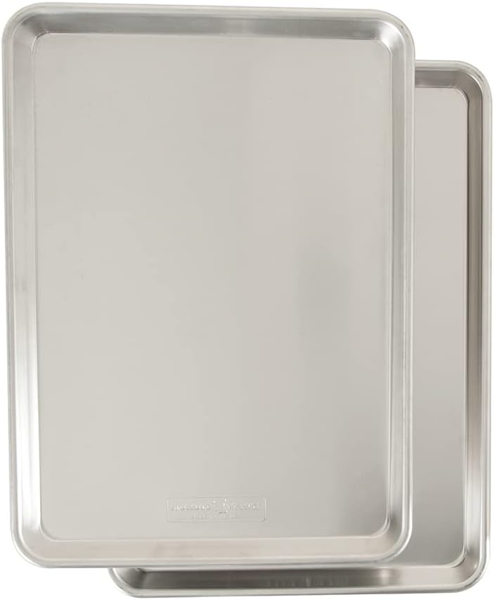 Nordic Ware Naturals Aluminum Commercial Bakeware for Even Baking - USA Made Cookie Sheet Pan, Oven-Safe Essential