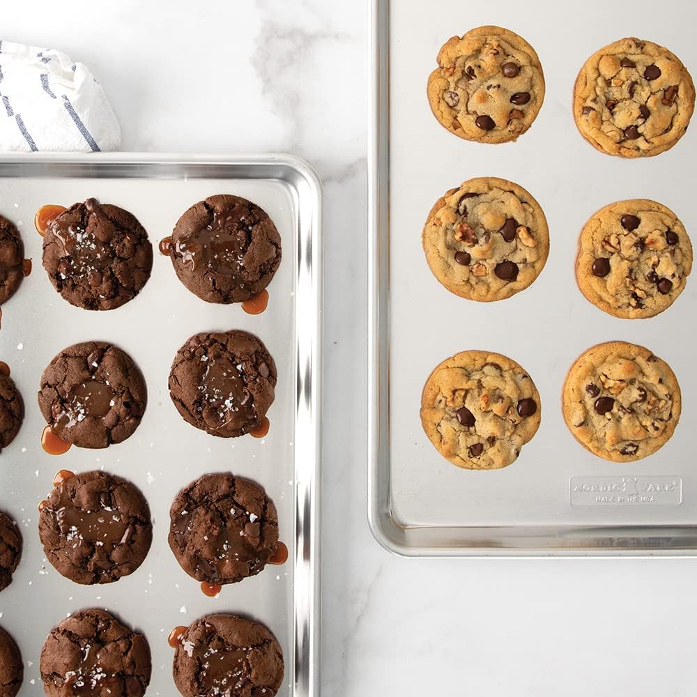 Nordic Ware Naturals Aluminum Commercial Bakeware for Even Baking - USA Made Cookie Sheet Pan, Oven-Safe Essential - Image 3
